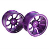 Purple Aluminum 9-spoke Wheels 1 pair-6&deg;(1/10 Car)