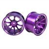 Purple Aluminum 9-spoke Wheels 1 pair-6&deg;(1/10 Car)