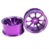 Purple Aluminum 9-spoke Wheels 1 pair-6&deg;(1/10 Car)