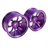 Purple Aluminum 9-spoke Wheels 1 pair-6&deg;(1/10 Car)