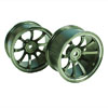 Titanium Color Aluminum 9-spoke Wheels 1 pair-6&deg;(1/10 Car)