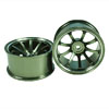 Titanium Color Aluminum 9-spoke Wheels 1 pair-6&deg;(1/10 Car)