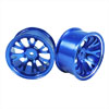 Blue Aluminum 7 Y-spoke Wheels 1 pair-6&deg;(1/10 Car)