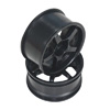 Black 5 Spoke Wheels 1 pair(1/10 Car, 4mm Offset)