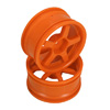 Orange 5 Spoke Wheels 1 pair(1/10 Car, 4mm Offset) [8301O4]