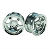 Silver 6 Spoke Wheels 1 pair(1/10 Car, 4mm Offset)