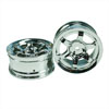 Silver 6 Spoke Wheels 1 pair(1/10 Car, 4mm Offset)