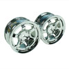 Silver 6 Spoke Wheels 1 pair(1/10 Car, 4mm Offset)