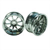 Silver 9 Spoke Wheels 1 pair(1/10 Car, 12mm Offset)