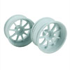 White 9 Spoke Wheels 1 pair(1/10 Car, 12mm Offset)