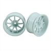 White 9 Spoke Wheels 1 pair(1/10 Car, 12mm Offset)