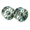 Silver 10 Spoke Wheels 1 pair(1/10 Car, 12mm Offset)