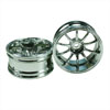 Silver 10 Spoke Wheels 1 pair(1/10 Car, 12mm Offset)