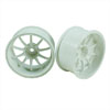 White 10 Spoke Wheels 1 pair(1/10 Car, 12mm Offset)