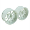 White 10 Spoke Wheels 1 pair(1/10 Car, 12mm Offset)