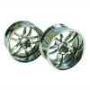 Silver 5 Dual Spoke Wheels 1 pair(1/10 Car, 12mm Offset)