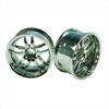 Silver 5 Dual Spoke Wheels 1 pair(1/10 Car, 12mm Offset)