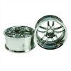 Silver 5 Dual Spoke Wheels 1 pair(1/10 Car, 12mm Offset)