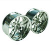 Silver 5 Dual Spoke Wheels 1 pair(1/10 Car, 12mm Offset)