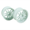 White 5 Dual Spoke Wheels 1 pair(1/10 Car, 4mm Offset)