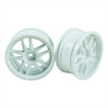 White 5 Dual Spoke Wheels 1 pair(1/10 Car, 4mm Offset)