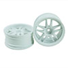 White 5 Dual Spoke Wheels 1 pair(1/10 Car, 4mm Offset)