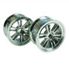 Matt Silver 6 Dual Spoke Wheels 1 pair(1/10 Car, 4mm Offset)