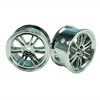 Matt Silver 6 Dual Spoke Wheels 1 pair(1/10 Car, 4mm Offset)
