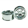 Matt Silver 6 Dual Spoke Wheels 1 pair(1/10 Car, 4mm Offset)