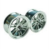 Matt Silver 6 Dual Spoke Wheels 1 pair(1/10 Car, 4mm Offset)