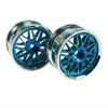 Blue/Silver 10 Y-Spoke Wheels 1 pair(1/10 Car, 4mm Offset)