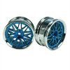 Blue/Silver 10 Y-Spoke Wheels 1 pair(1/10 Car, 4mm Offset)