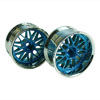 Blue/Silver 10 Y-Spoke Wheels 1 pair(1/10 Car, 12mm Offset)