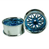 Blue/Silver 10 Y-Spoke Wheels 1 pair(1/10 Car, 12mm Offset)