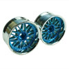 Blue/Silver 10 Y-Spoke Wheels 1 pair(1/10 Car, 12mm Offset)