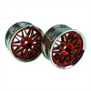 Red/Silver 10 Y-Spoke Wheels 1 pair(1/10 Car, 4mm Offset)