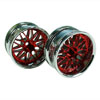 Red/Silver 10 Y-Spoke Wheels 1 pair(1/10 Car, 12mm Offset)