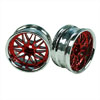 Red/Silver 10 Y-Spoke Wheels 1 pair(1/10 Car, 12mm Offset)