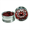 Red/Silver 10 Y-Spoke Wheels 1 pair(1/10 Car, 12mm Offset)