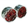 Red/Silver 10 Y-Spoke Wheels 1 pair(1/10 Car, 12mm Offset)