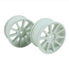 White 10 Spoke Wheels 1 pair(1/10 Car)