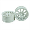 White 10 Spoke Wheels 1 pair(1/10 Car)