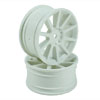 White 10 Spoke Wheels 1 pair(1/10 Car)