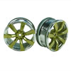 Golden/Silver 7 Spoke Wheels 1 pair(1/10 Car, 3mm Offset)