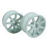 White 8 Spoke Wheels 1 pair(1/10 Car, 3mm Offset)