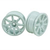 White 8 Spoke Wheels 1 pair(1/10 Car, 3mm Offset)