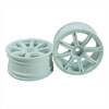 White 8 Spoke Wheels 1 pair(1/10 Car, 3mm Offset)