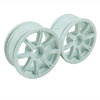 White 8 Spoke Wheels 1 pair(1/10 Car, 3mm Offset)