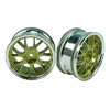 Golden/Silver 7 Y-Spoke Wheels 1 pair(1/10 Car, 3mm Offset)