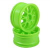 Green 7 Y-Spoke Wheels 1 pair(1/10 Car, 3mm Offset)